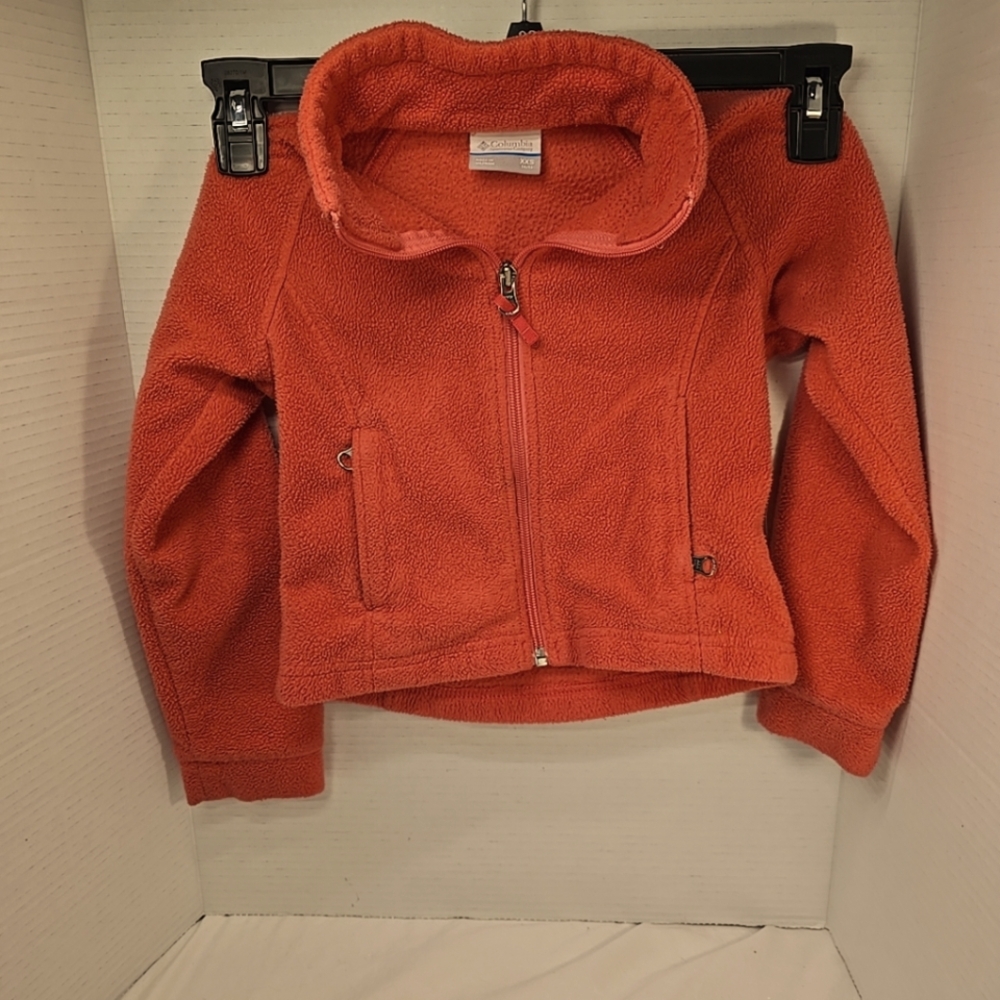 Columbia Sportswear‎ Fleece Jacket Size Girls Size XXS 4/5 Full Zip Up Pink
